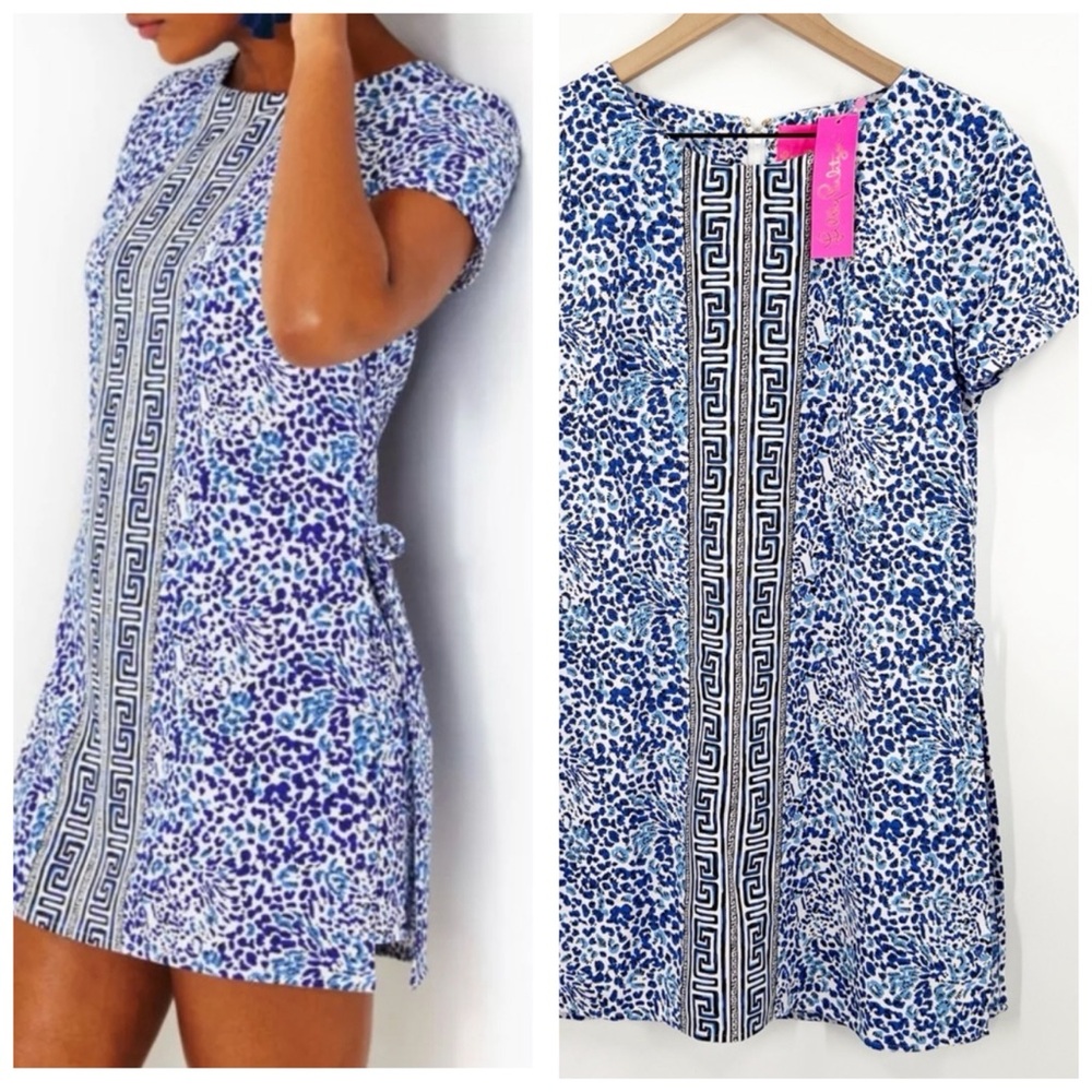 Lilly Pulitzer Blue and White Patterned Romper